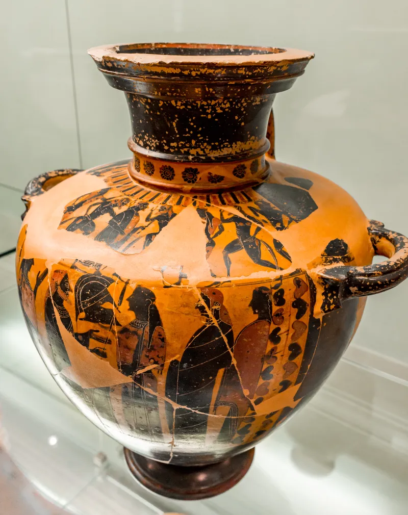 Painter Of Louvre F 6 - Abv 124 6 - Dionysos With Satyrs And Maenads - Arming - Firenze Man 3808 - 