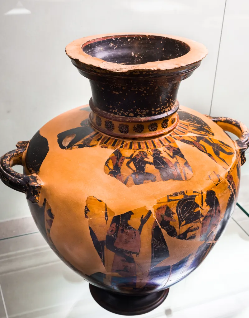 Painter Of Louvre F 6 - Abv 124 6 - Dionysos With Satyrs And Maenads - Arming - Firenze Man 3808 - 