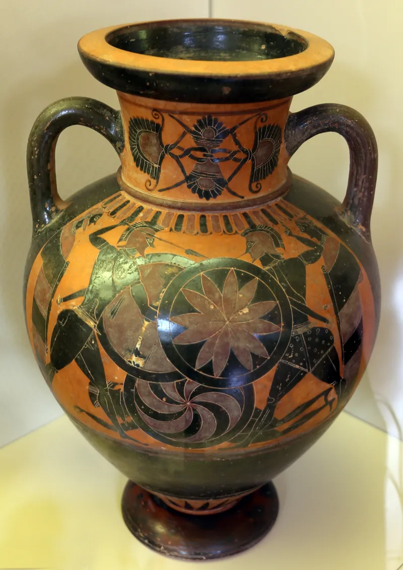Pittore Del Louvre F6, Anfora Attica Con Duello Di Opliti, 540-530 Ac 