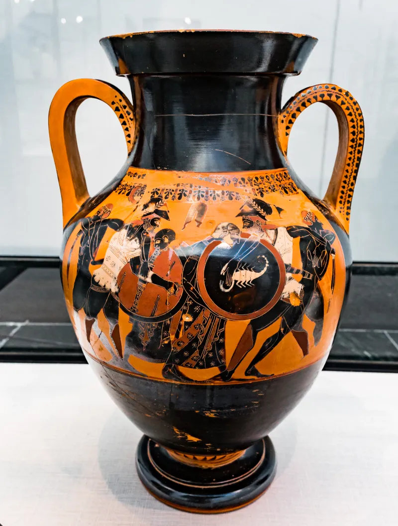 Painter Of Munich 1410 - Abv 311 2 - Ajax And Hektor Separated - Music Contest - München As 1411 - 