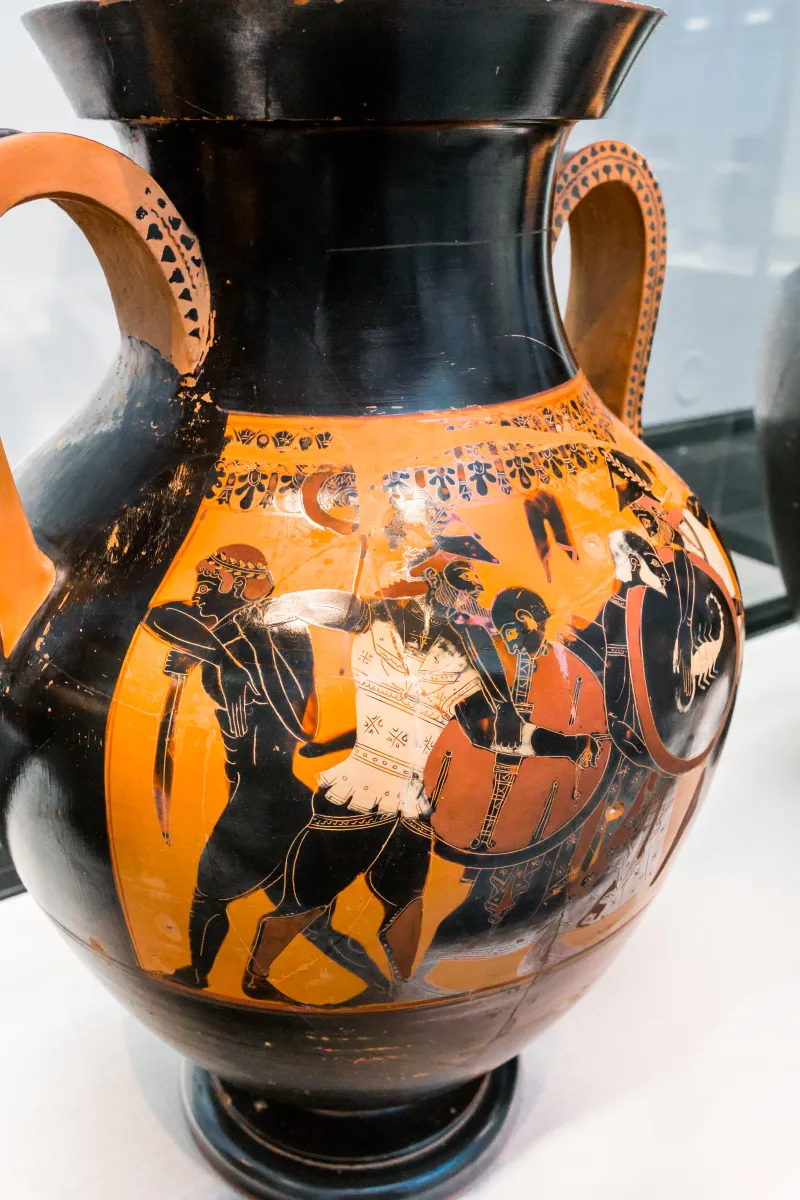 Painter Of Munich 1410 - Abv 311 2 - Ajax And Hektor Separated - Music Contest - München As 1411 - 