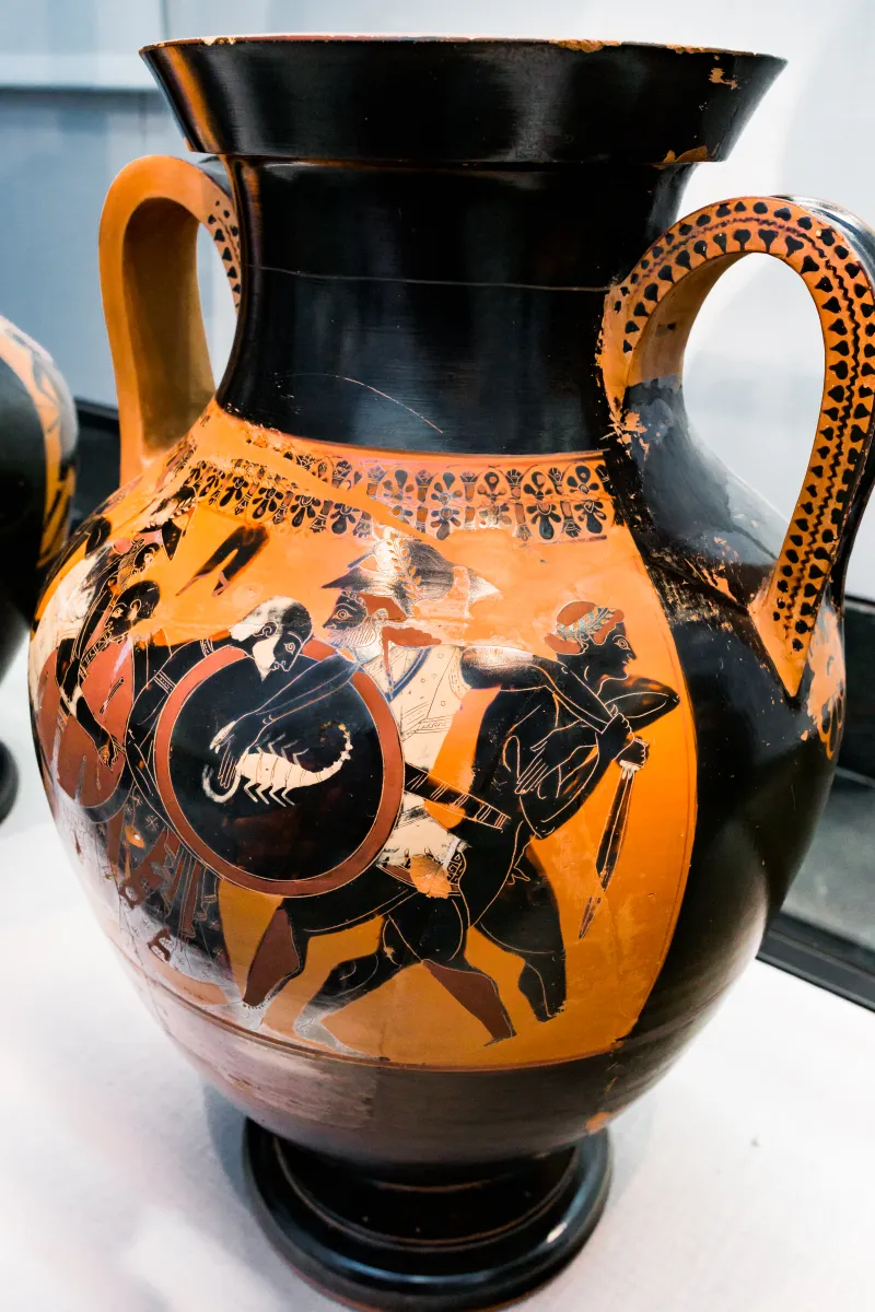 Painter Of Munich 1410 - Abv 311 2 - Ajax And Hektor Separated - Music Contest - München As 1411 - 