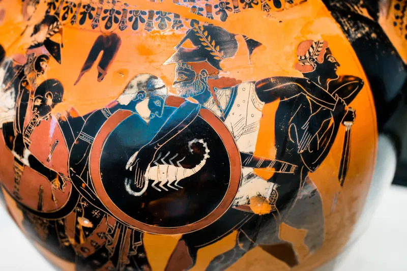 Painter Of Munich 1410 - Abv 311 2 - Ajax And Hektor Separated - Music Contest - München As 1411 - 
