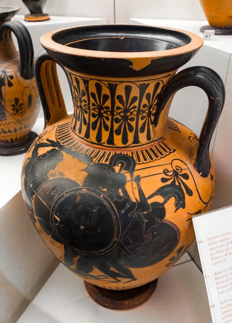 Near The Painter Of Munich 1519 - Abv 394 1 - Herakles And Geryoneus - Herakles With Athena And Hermes - Roma Mnevg 50387 - 