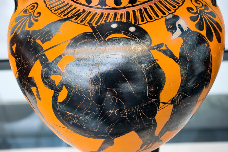 Painter Of Munich 1519 - Abv 394 4 - Ajax Carrying The Body Of Achilles - Dionysos With Satyrs And Maenads - München As 1519 - 