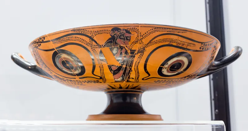 Painter Of Munich 2050 - Abv 206 - Gorgoneion - Dionysos And Hermes - München As 2049 - 
