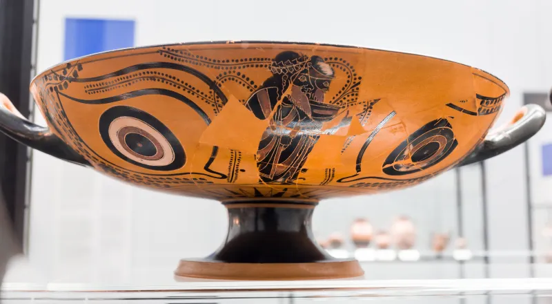 Painter Of Munich 2050 - Abv 206 - Gorgoneion - Dionysos And Hermes - München As 2049 - 
