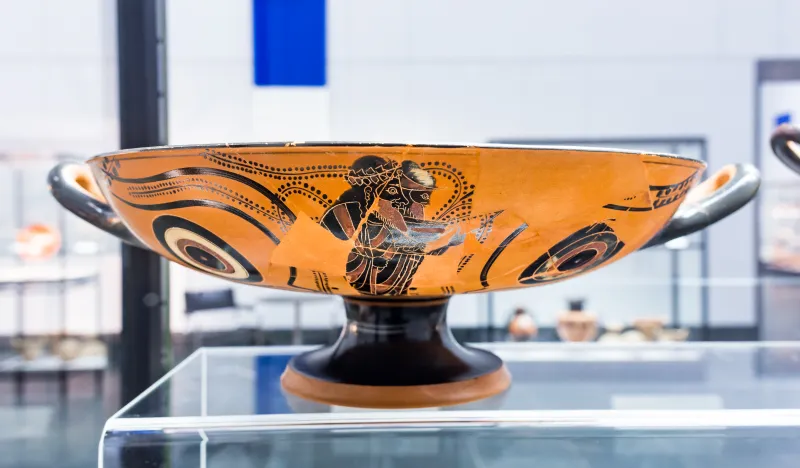 Painter Of Munich 2050 - Abv 206 - Gorgoneion - Dionysos And Hermes - München As 2049 - 