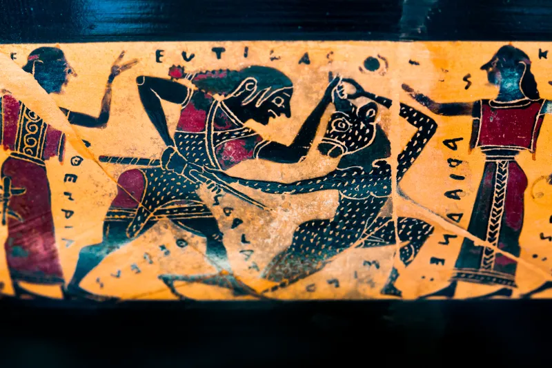 Painter Of Munich 2243 - Abv 163 2 - Calydonian Boar Hunt - Theseus And Minotauros - München As 2243 - 