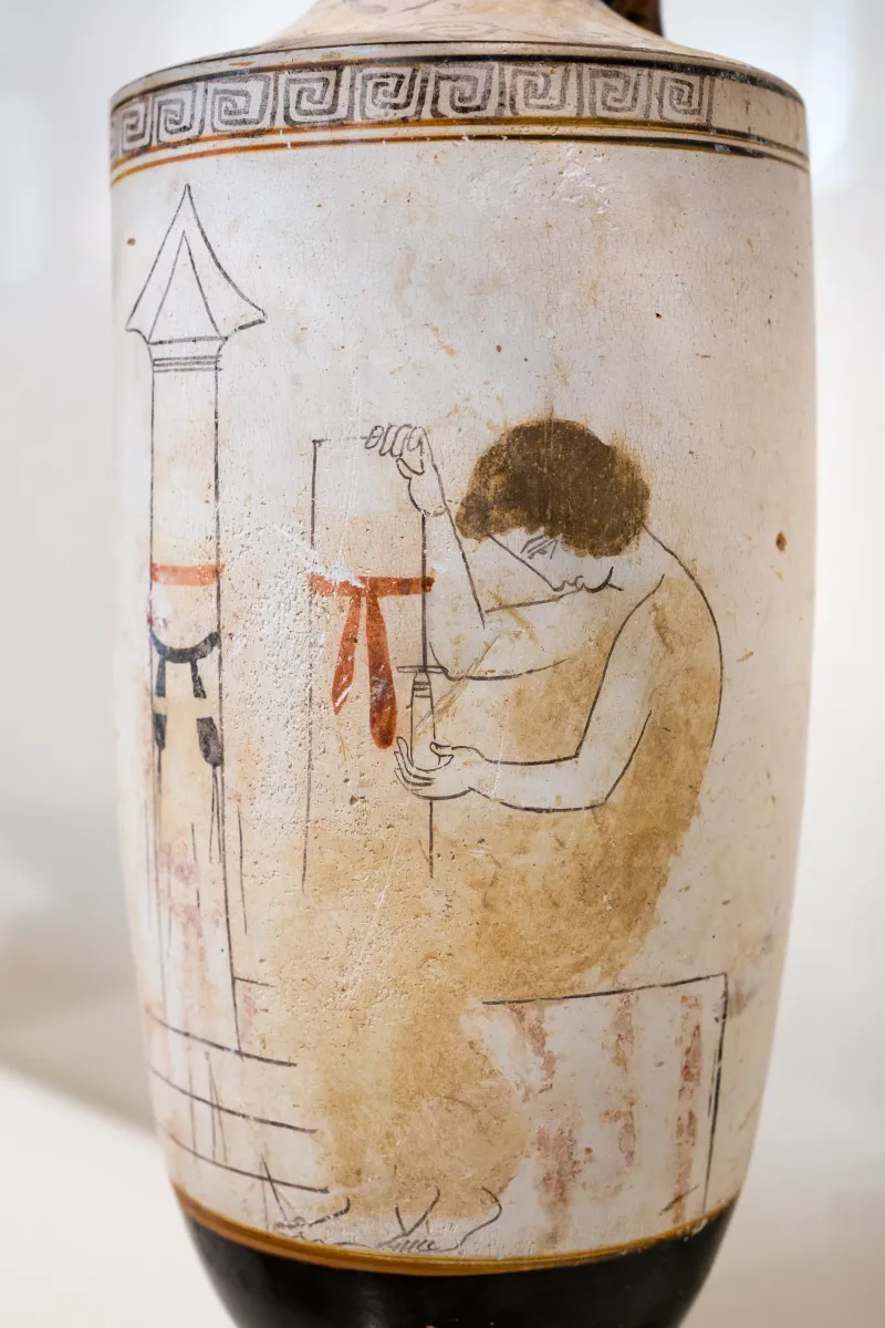 Painter Of Munich 2335 - Arv 1168 131Bis - Man And Woman At Tomb Stelai - Athens Nam 19354 - 