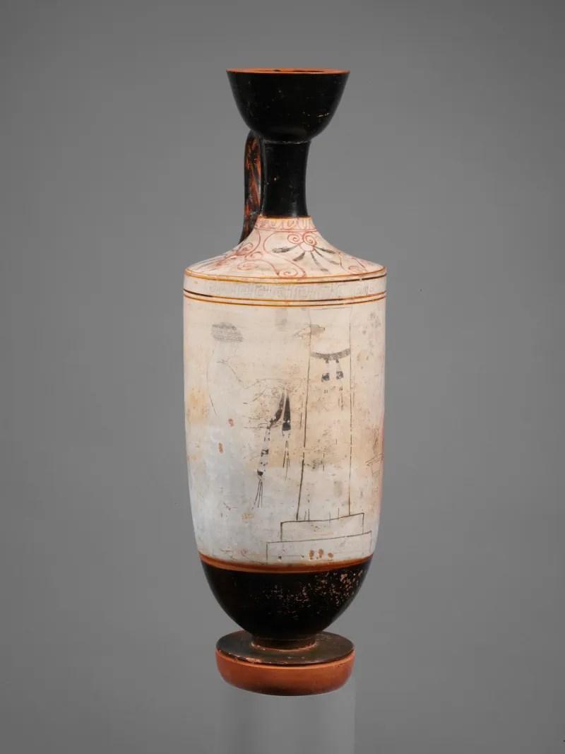 Terracotta Lekythos (Oil Flask) Met 