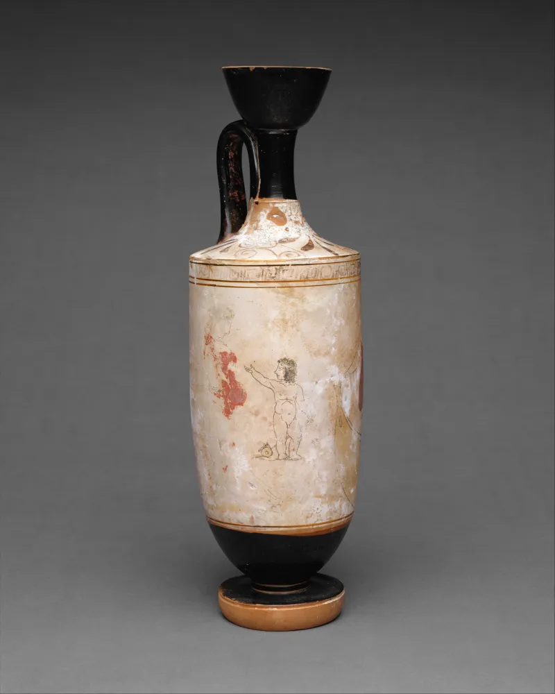 Terracotta Lekythos (Oil Flask) Met 