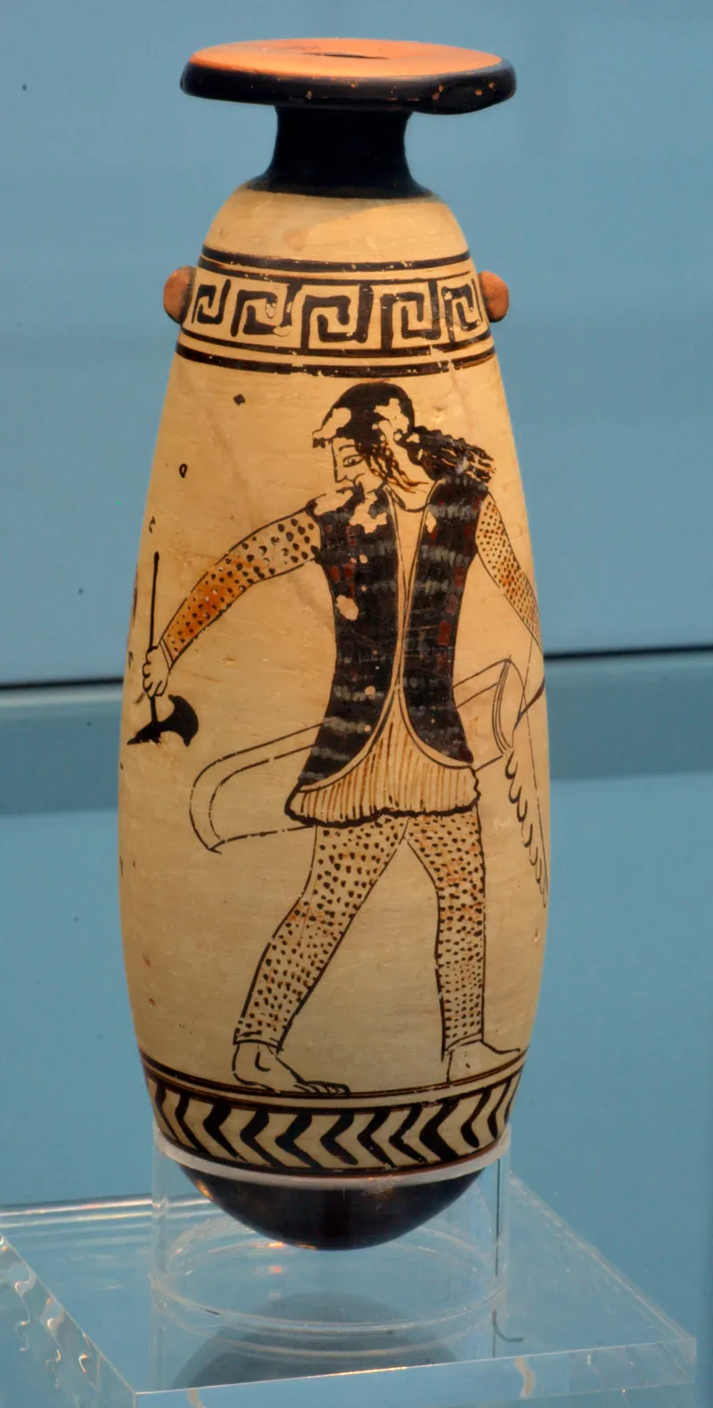 Alabastron 490 Bc With Amazon And Man 