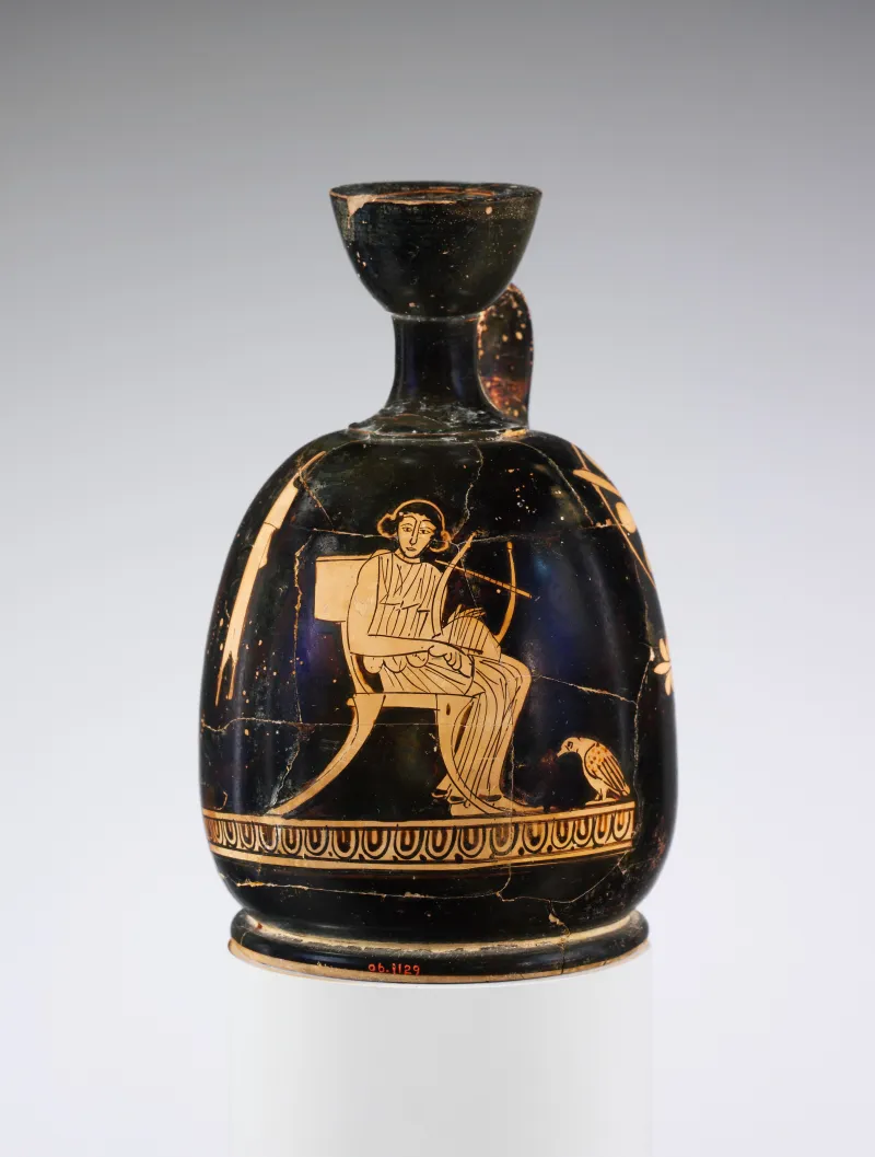 Terracotta Squat Lekythos (Oil Flask) Met 