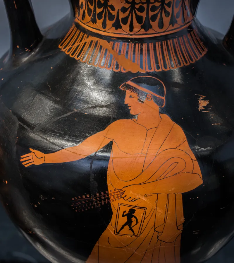 Painter Of Palermo 1108 Arv 299 2 Youth With Pinax And Sprigs - Youth With Panathenaic Amphora 