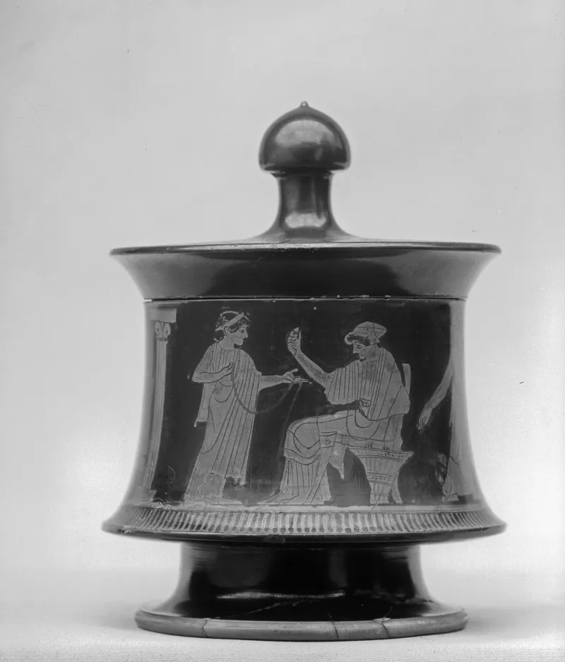 Terracotta Pyxis (Box) With Lid Met 