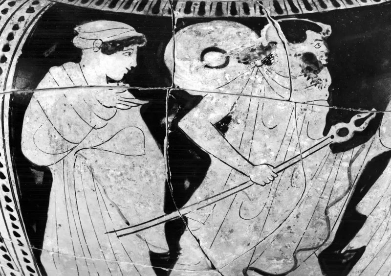 Painter Of Syracuse 23510 - Column-Krater With Hermes And The Komos - Walters 4869 - Side A 