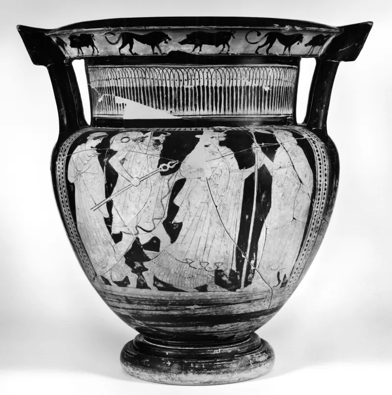 Painter Of Syracuse 23510 - Column-Krater With Hermes And The Komos - Walters 4869 - Side 