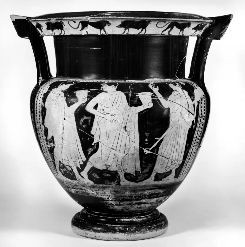 Painter Of Syracuse 23510 - Column-Krater With Hermes And The Komos - Walters 4869 - Side 