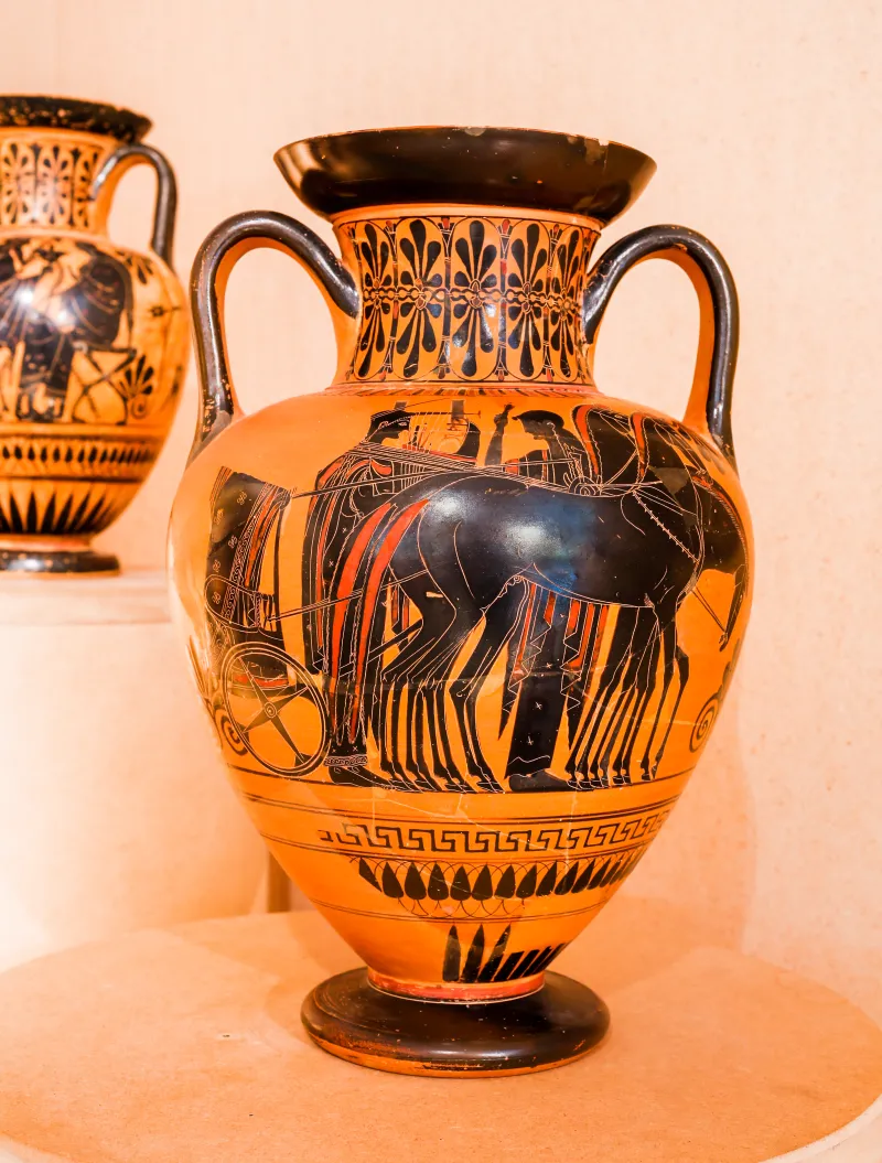 Painter Of Tarquinia Rc 6847 - Abv Extra - Peleus And Thetis In Chariot - Dionysos With Satyrs - Erlangen As M 31 - 