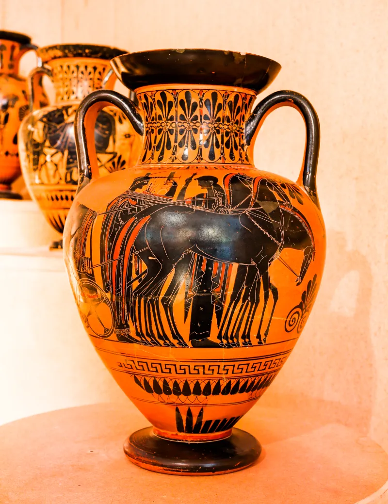 Painter Of Tarquinia Rc 6847 - Abv Extra - Peleus And Thetis In Chariot - Dionysos With Satyrs - Erlangen As M 31 - 