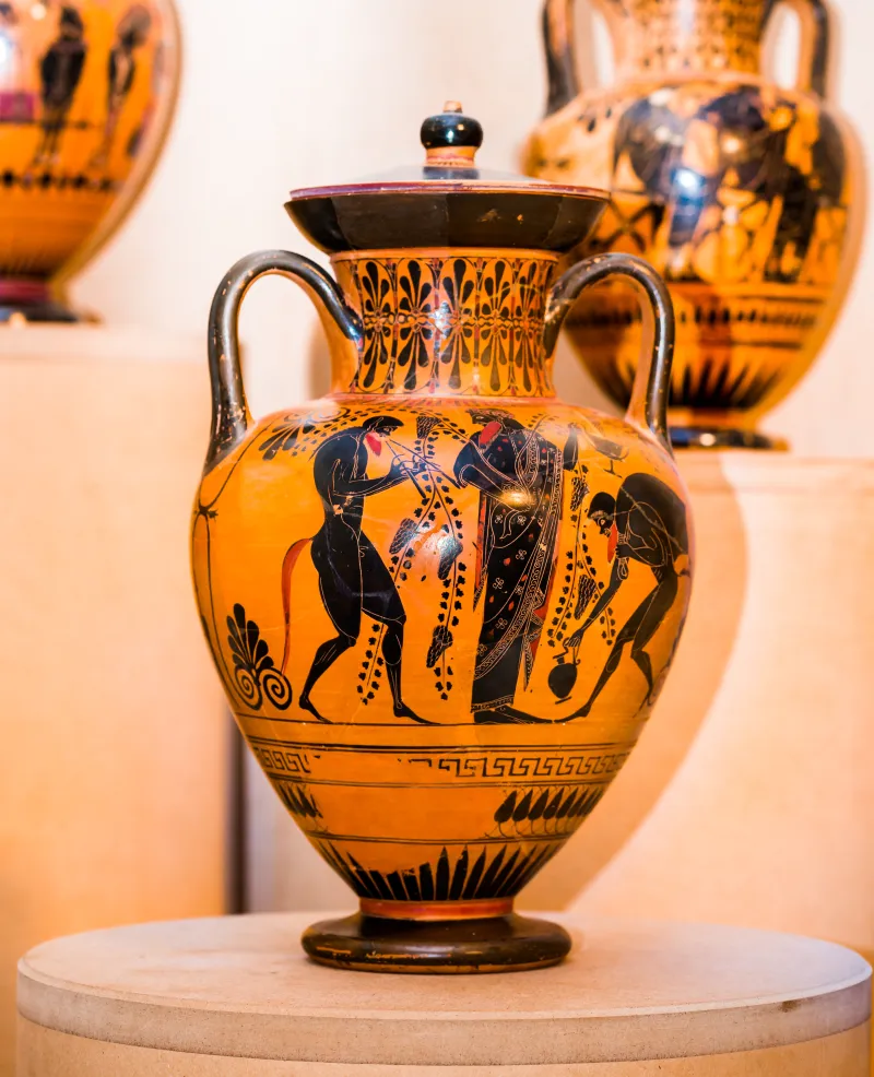 Painter Of Tarquinia Rc 6847 - Abv Extra - Peleus And Thetis In Chariot - Dionysos With Satyrs - Erlangen As M 31 - 
