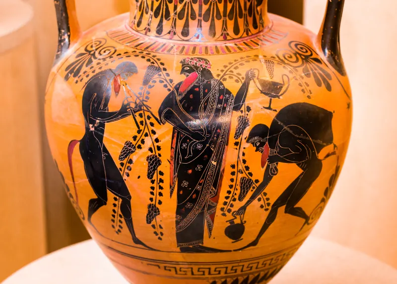 Painter Of Tarquinia Rc 6847 - Abv Extra - Peleus And Thetis In Chariot - Dionysos With Satyrs - Erlangen As M 31 - 