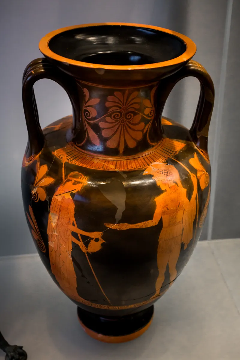 Painter Of The Berlin Hydria Arv 616 8 Warrior Leaving Home - Youth Leaving Home 