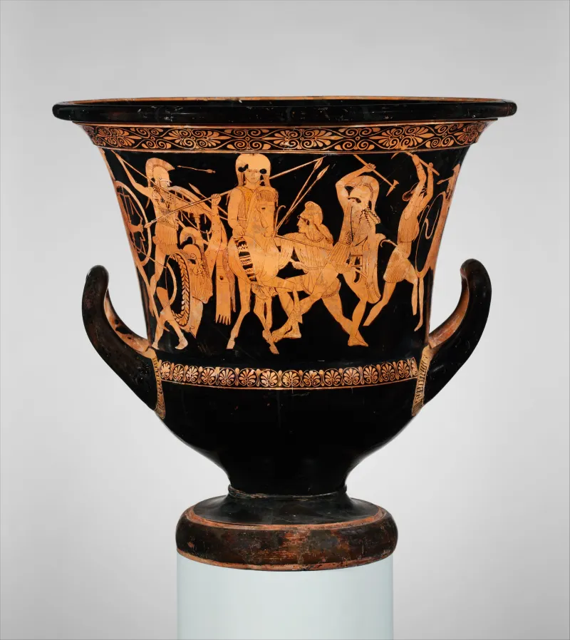 Terracotta Calyx-Krater (Bowl For Mixing Wine And Water) Met 