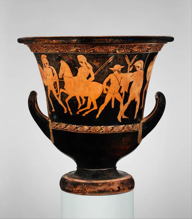 Terracotta Calyx-Krater (Bowl For Mixing Wine And Water) Met 
