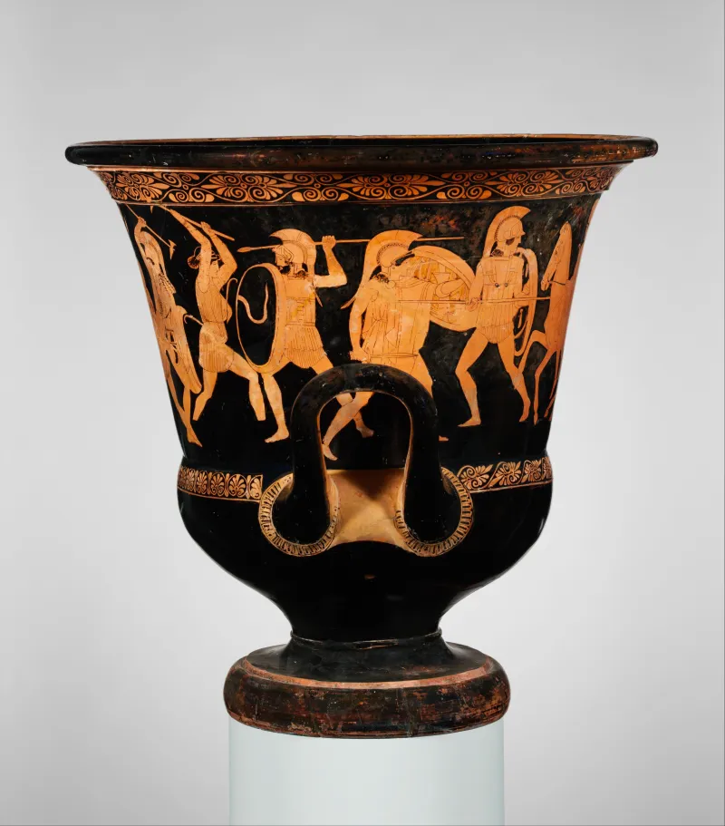 Terracotta Calyx-Krater (Bowl For Mixing Wine And Water) Met 