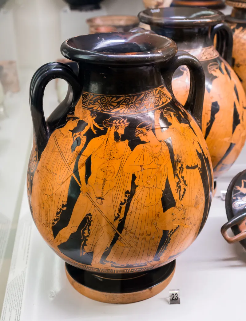 Painter Of The Birth Of Athena - Arv 494 2 - Poseidon Pursuing Amymone - Zeus Pursuing Woman - Roma Mnevg 20846 - 