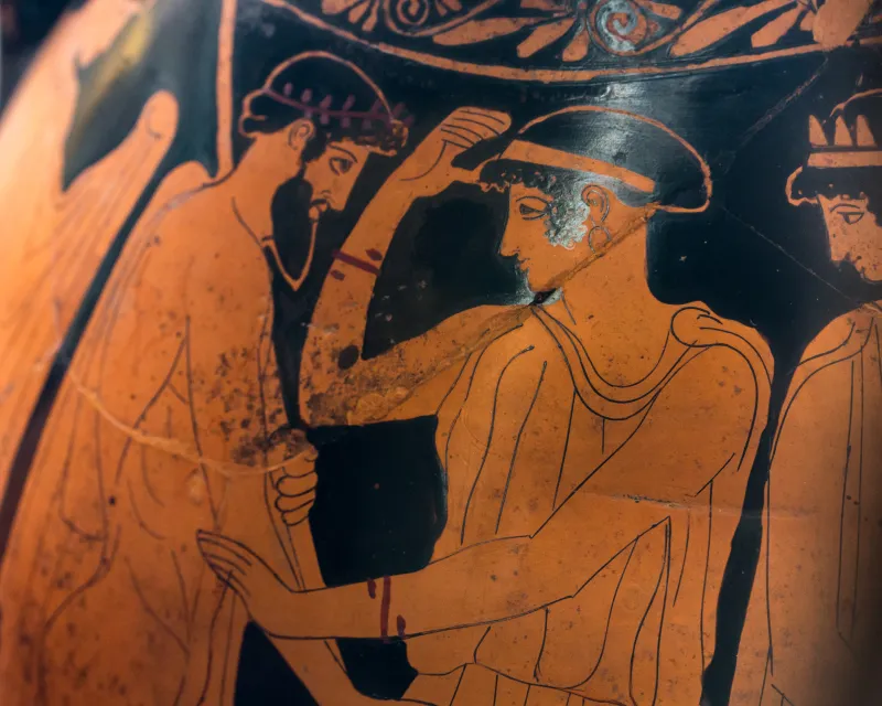 Painter Of The Birth Of Athena - Arv 494 2 - Poseidon Pursuing Amymone - Zeus Pursuing Woman - Roma Mnevg 20846 - 