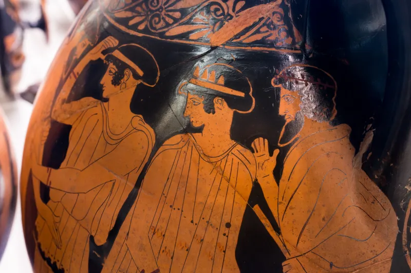 Painter Of The Birth Of Athena - Arv 494 2 - Poseidon Pursuing Amymone - Zeus Pursuing Woman - Roma Mnevg 20846 - 