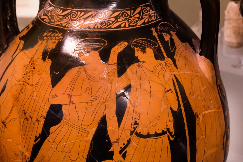 Painter Of The Birth Of Athena - Arv 494 3 - Poseidon Pursuing Amymone - Zeus Pursuing Woman - Roma Mnevg 20847 - 