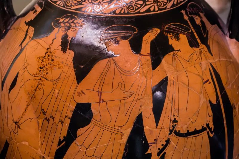 Painter Of The Birth Of Athena - Arv 494 3 - Poseidon Pursuing Amymone - Zeus Pursuing Woman - Roma Mnevg 20847 - 