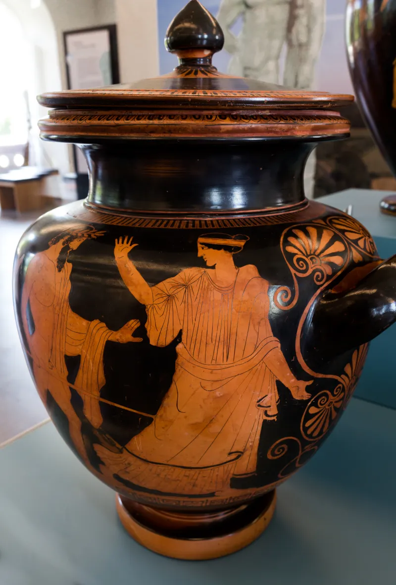 Painter Of The Birth Of Athena Arv 495 8 Zeus Pursuing A Woman - Four Women Fleeing 