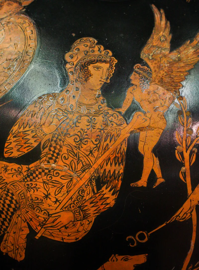 Painter Of The Carlsruhe Paris Arv 1315 1 Judgement Of Paris - Dionysos With Satyrs And Maenads 