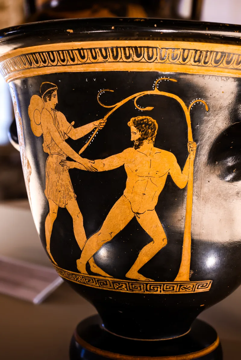 Painter Of The Ferrara Sinis - Arv 1086 1 - Theseus Fighting Sinis - Draped Youths - Ferrara Man 3066- 
