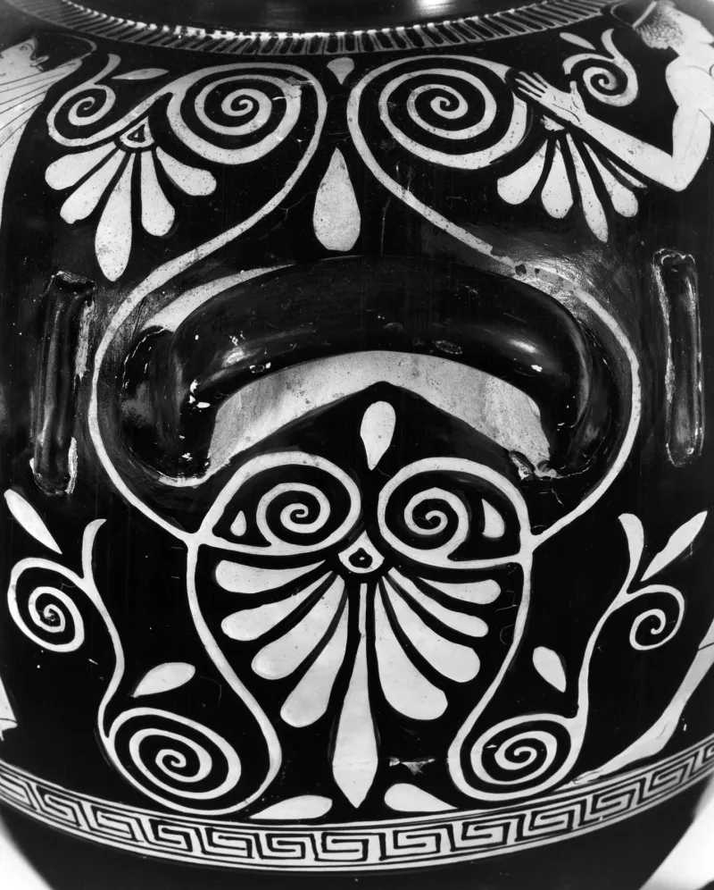 Painter Of The Florence Stamnoi - Red-Figure Stamnos With Eos And Two Youths - Walters 482034 - Left 