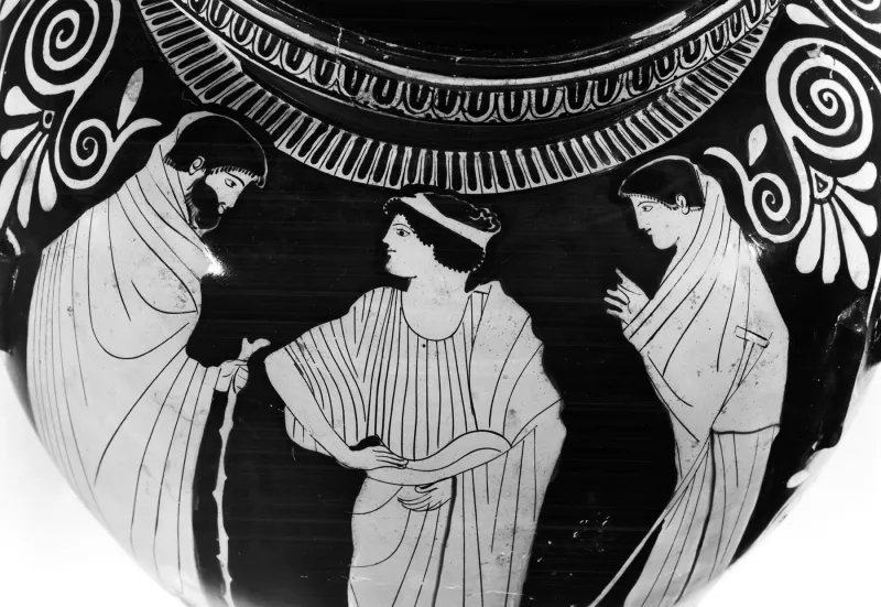 Painter Of The Florence Stamnoi - Red-Figure Stamnos With Eos And Two Youths - Walters 482034 - Side B 