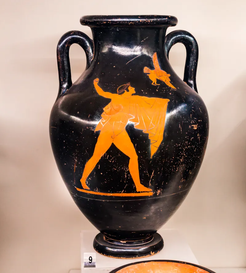 Flying-Angel Painter - Arv 279 3 - Youth Throwing Stone At Hawk - Draped Youth - Roma Mnevg - 