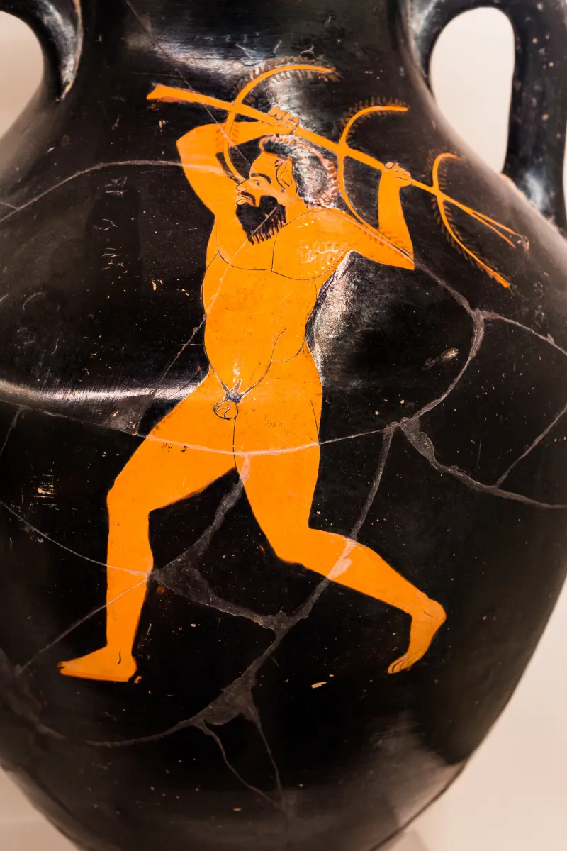 Flying-Angel Painter - Arv 279 4 - Man With Sword - Satyr With Branch - Roma Mnevg - 
