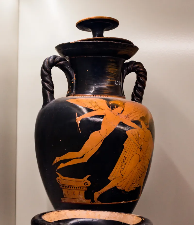 Flying-Angel Painter - Arv 280 13 - Eros Pursuing Youth - Draped Man - Roma Mnevg 47214 - 