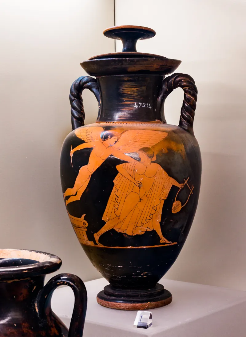 Flying-Angel Painter - Arv 280 13 - Eros Pursuing Youth - Draped Man - Roma Mnevg 47214 - 