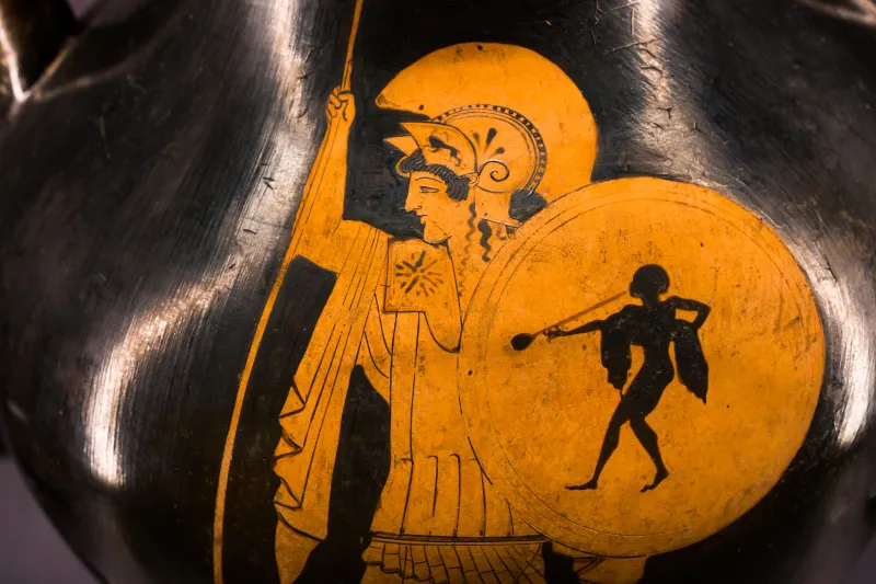 Flying-Angel Painter - Arv 280 9 - Hoplite - Man - Wien Khm As Iv 3724 - 