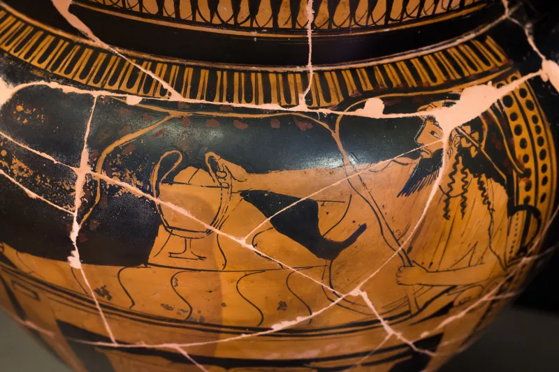 Flying-Angel Painter Arv 281 33 Herakles And Dionysos At Symposion - Komos 
