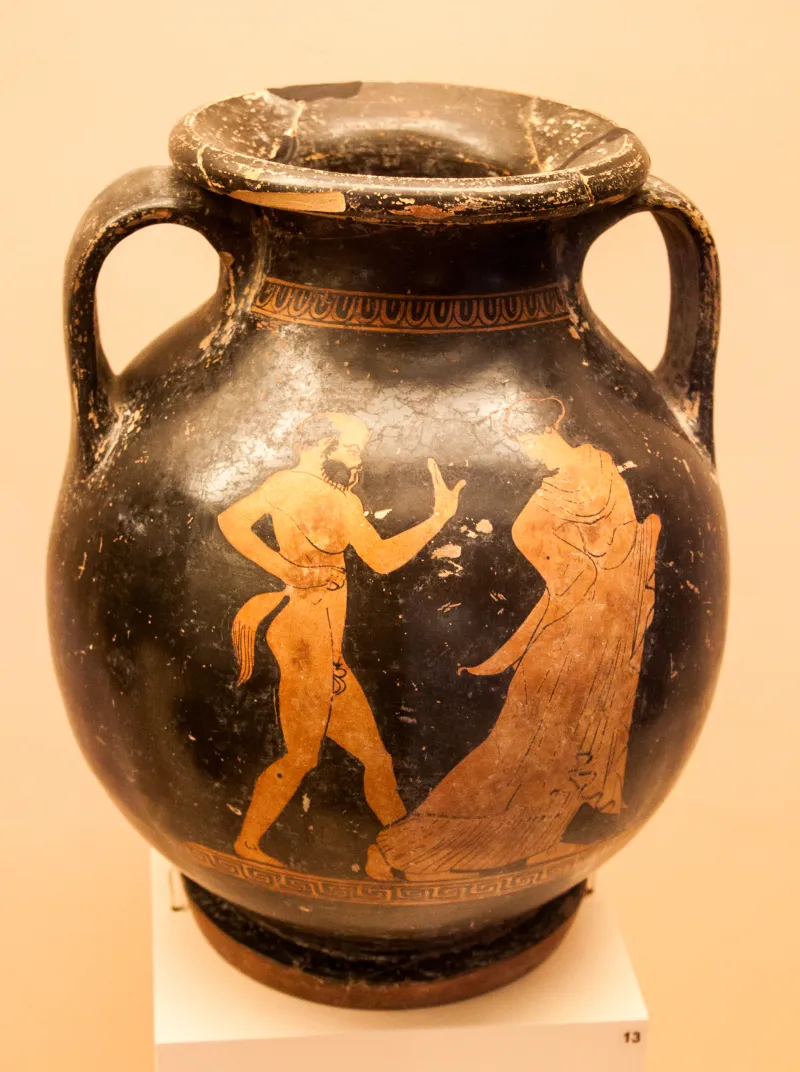 Attic Red-Figure Pelike - Satyr And 