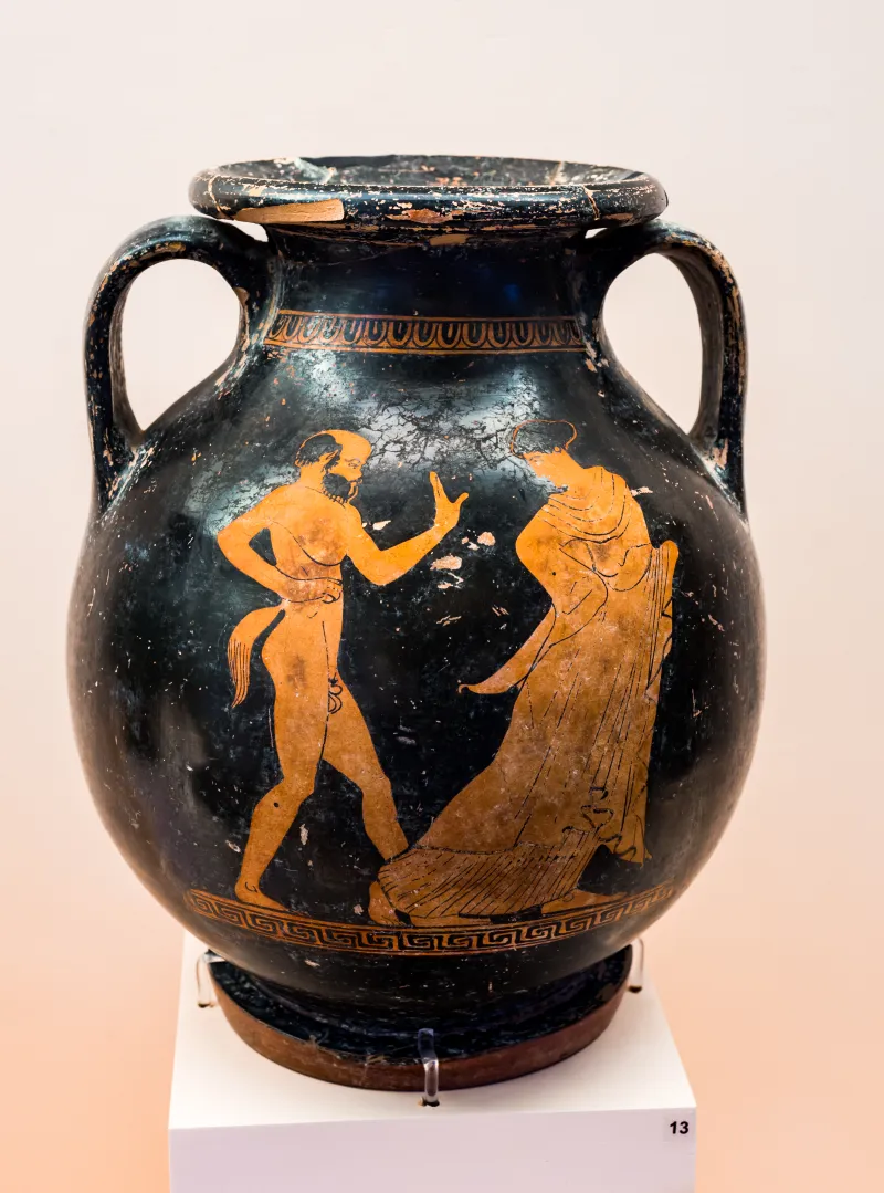 Painter Of The Louvre Centauromachy - Arv 1092 81 - Satyr And Maenad - Draped Youths - Rhodos Am 14120 - 