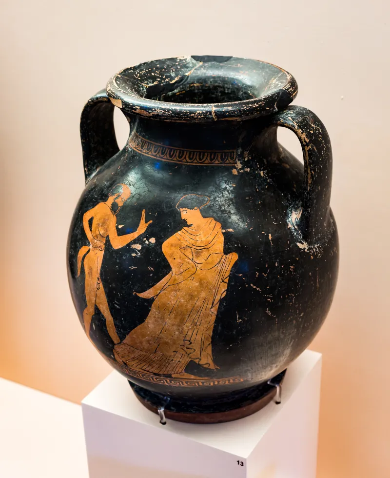 Painter Of The Louvre Centauromachy - Arv 1092 81 - Satyr And Maenad - Draped Youths - Rhodos Am 14120 - 